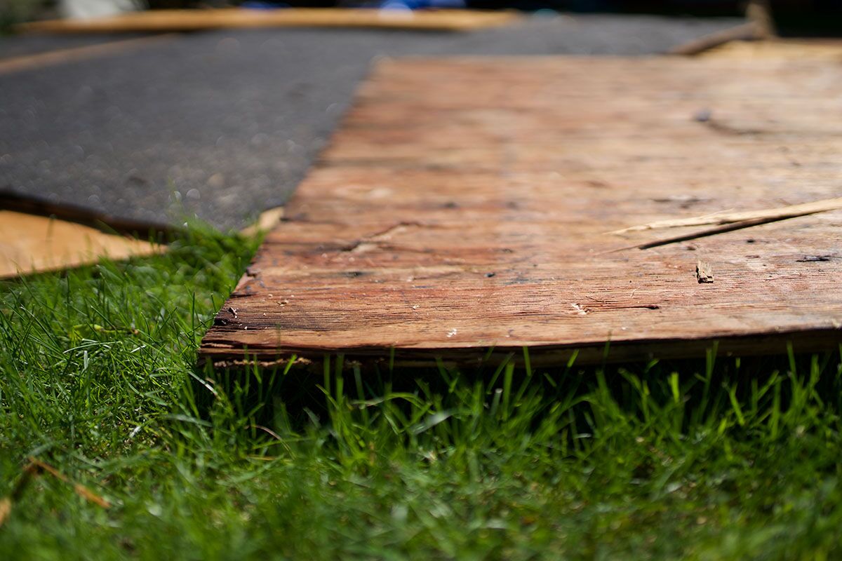 Damaged roofing from delayed roof repairs.