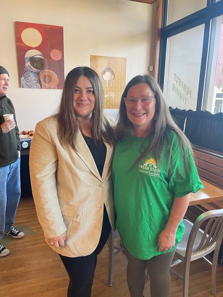 Greta and Lysa-GGR gives back to Fresh Start Furniture Bank