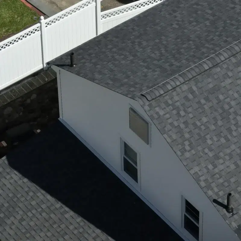 Aerial view of a New Roof Installation in Framingham, MA